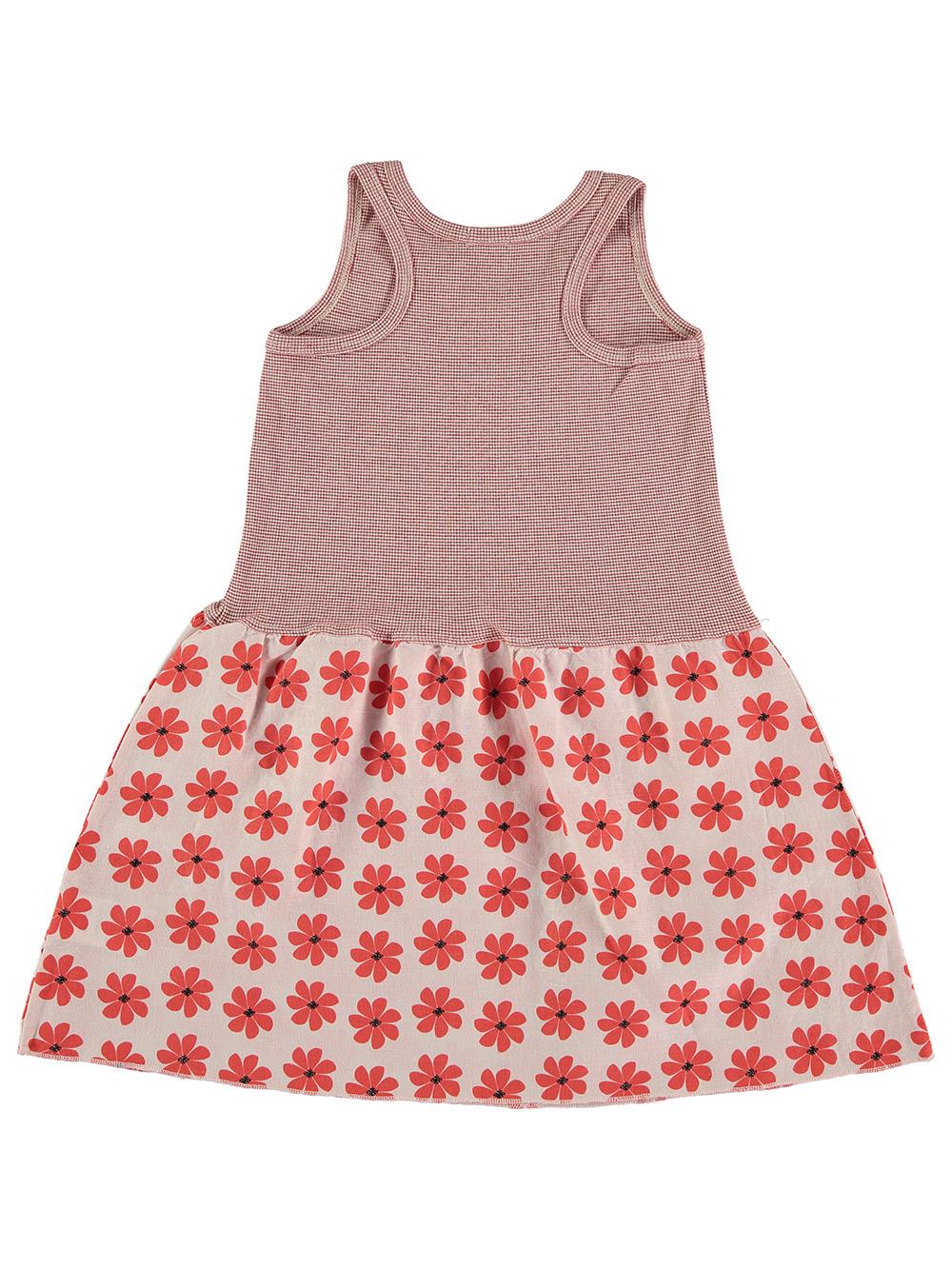 VESTIDO TIRANTES COMBINADO FLORES Y RAYAS