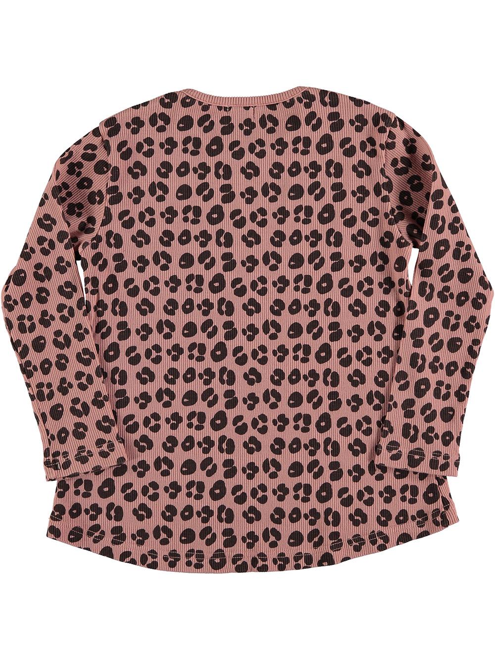 PINK LONG SLEEVE T-SHIRT WITH ANIMAL PRINT