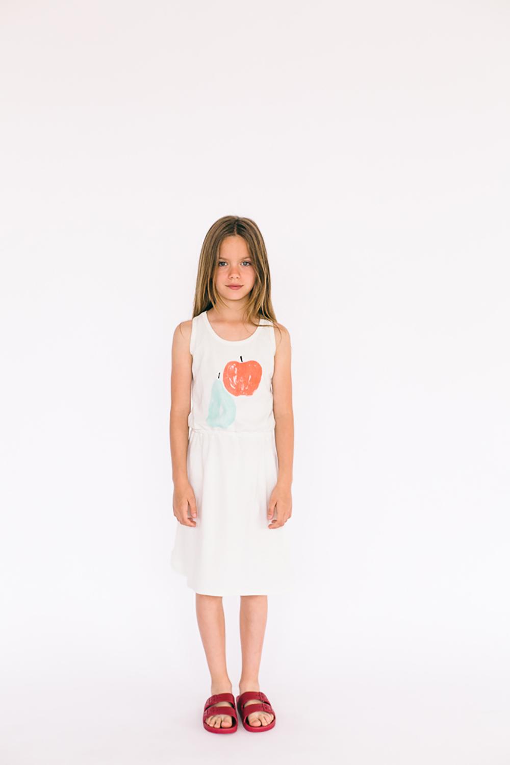VESTIDO TIRANTES MANZANA PERA BLANCO