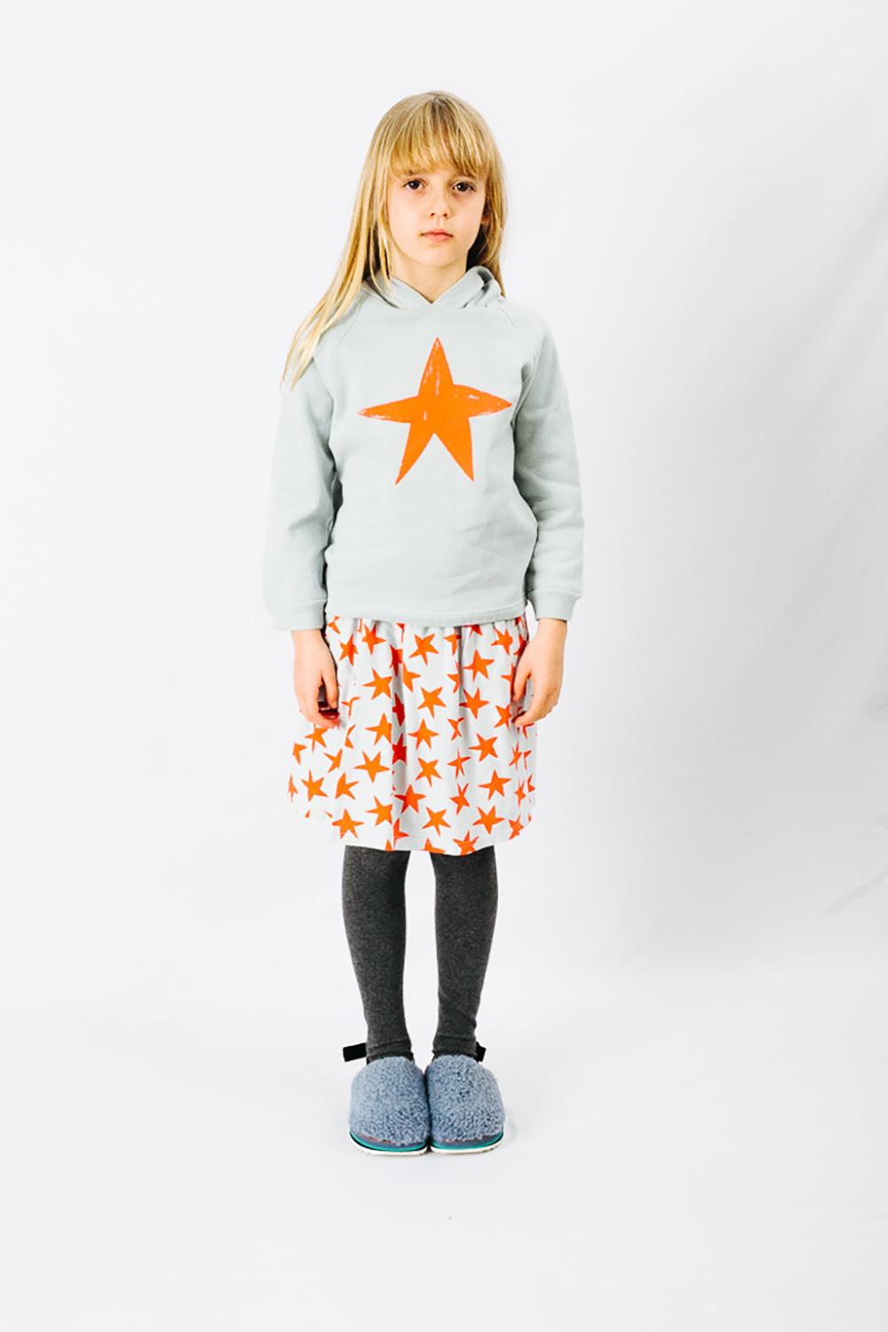 LIGHT BLUE STAR PRINT SKIRT