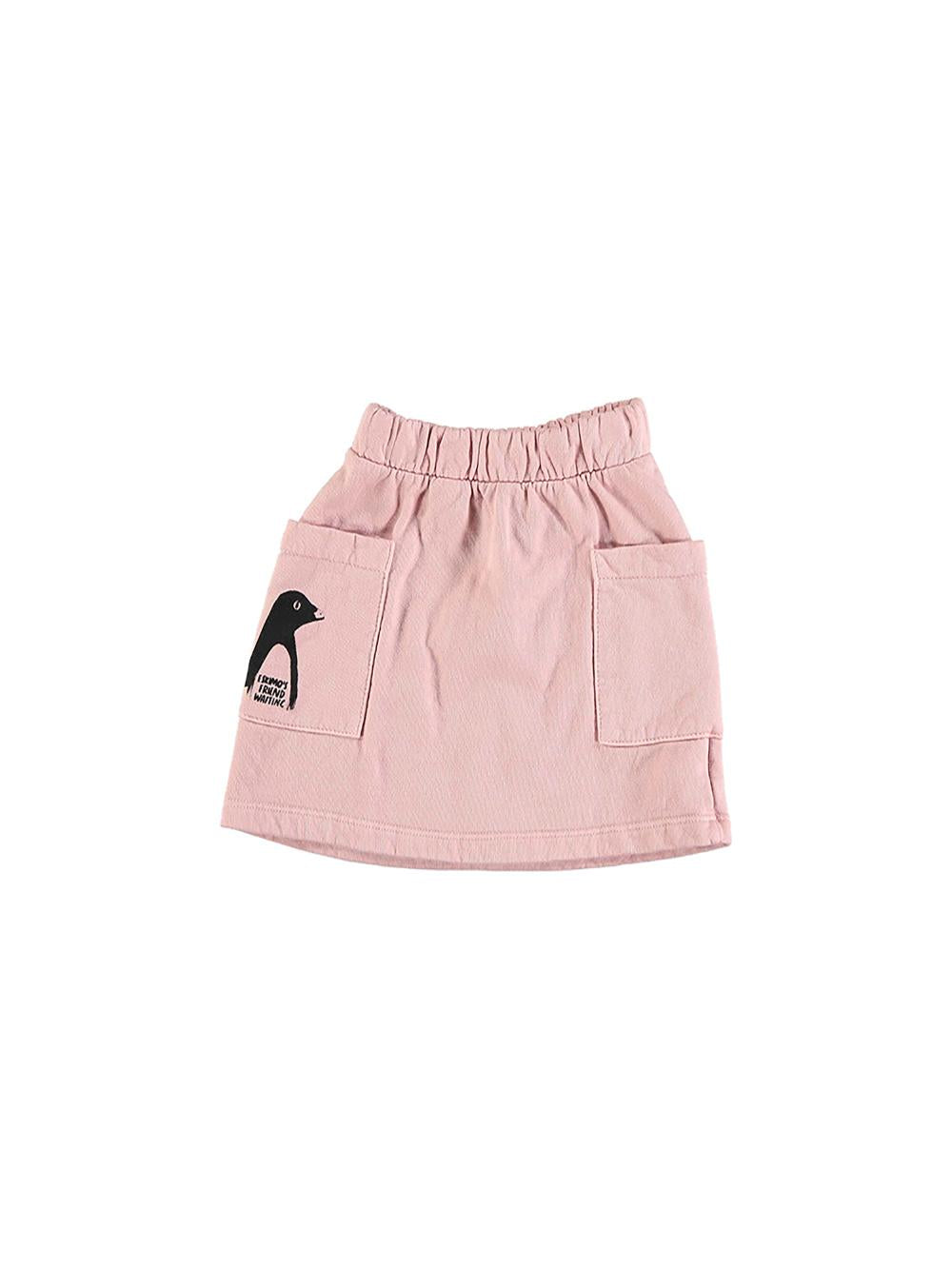 PINK MINI SKIRT WITH PENGUIN POCKETS
