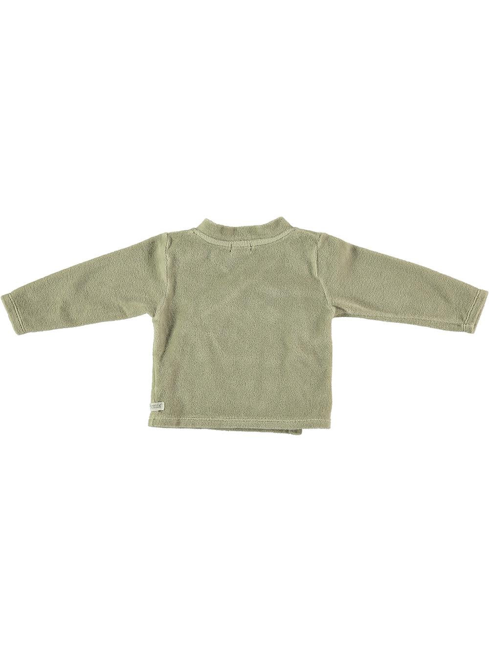 JERSEY TERCIOPELO CRUZADO BORDADO CURIOUSER VERDE