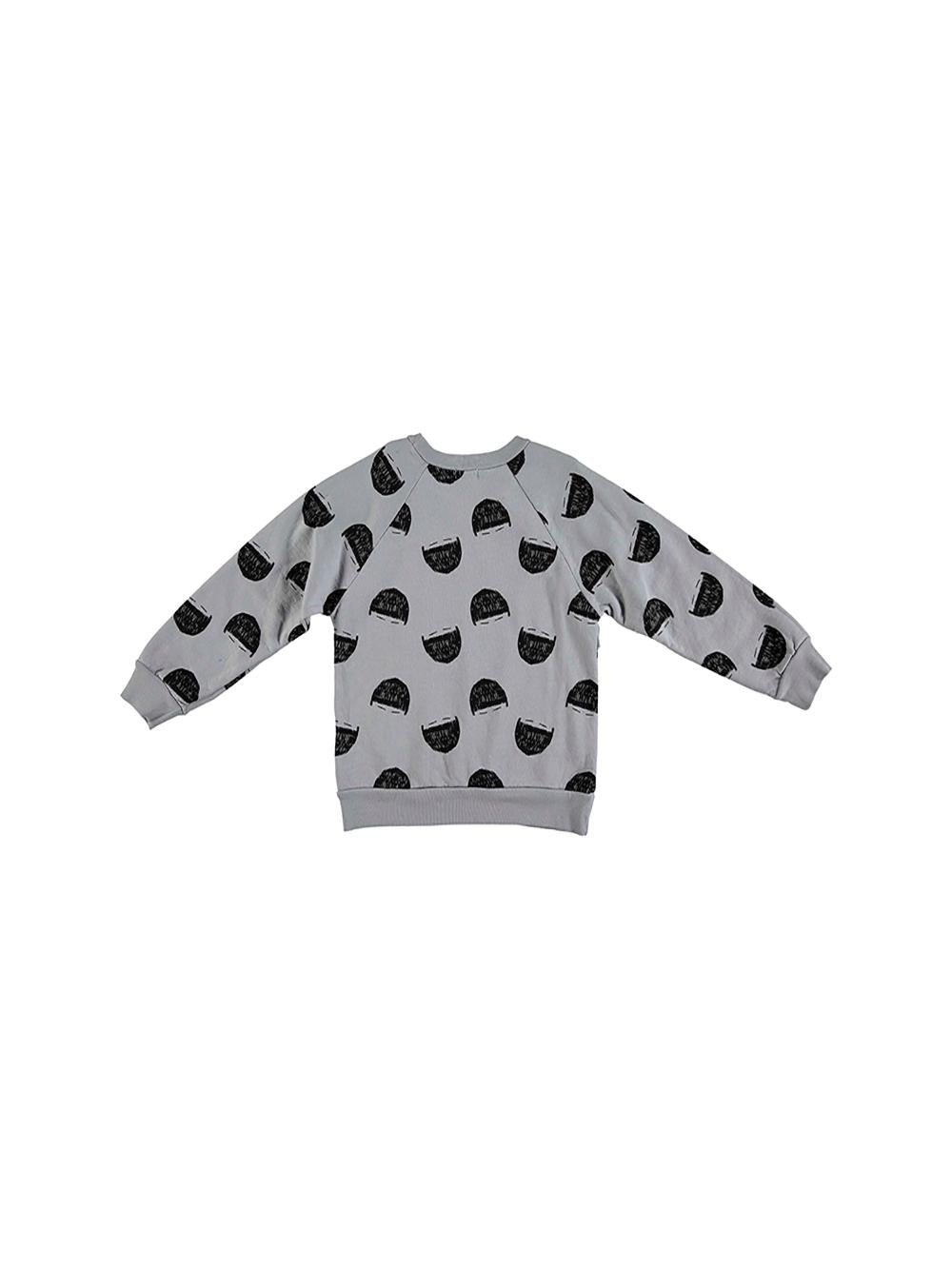 SUDADERA VOLANTES ESTAMPADO NIÑOS GRIS CLARO