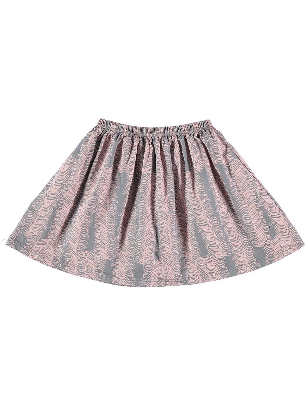 FALDA CORTA ESTAMPADO PALMERAS GRIS