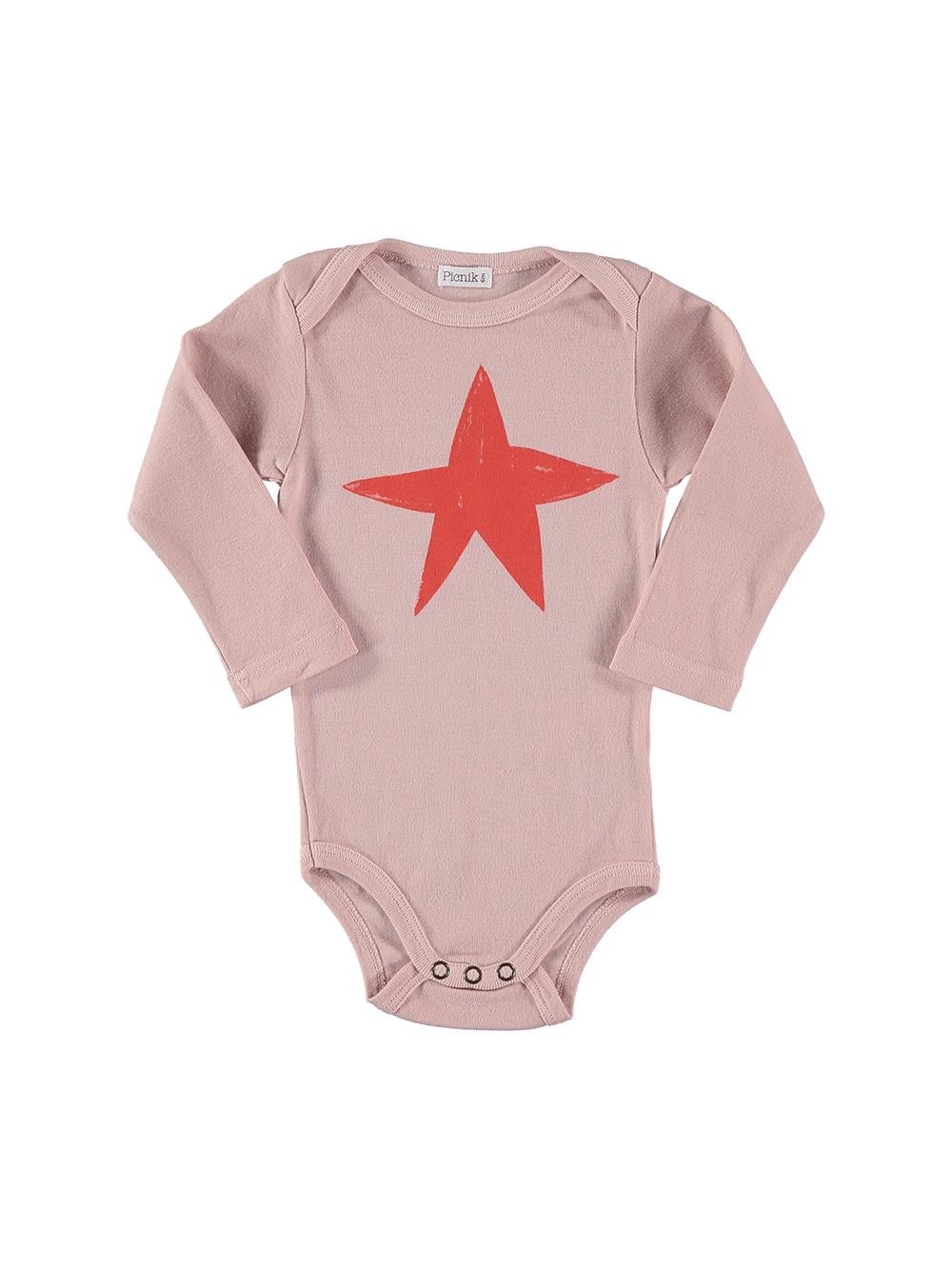 PINK STARFISH LONG SLEEVE BODYSUIT