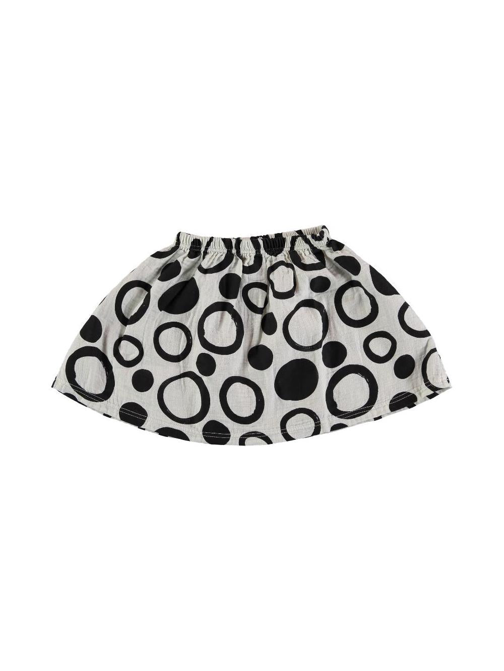 FALDA CORTA ESTAMPADA TOPOS BLANCO