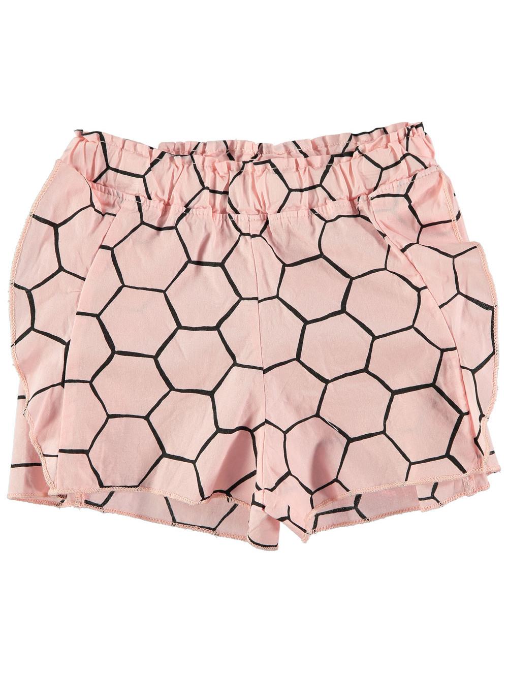 SALMON Ruffle Printed Shorts with Ruffles
