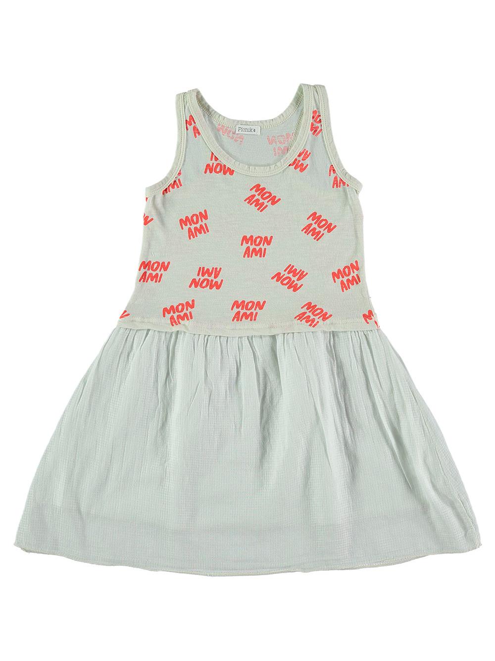 VESTIDO TIRANTES ESTAMPADO MON AMI BLANCO