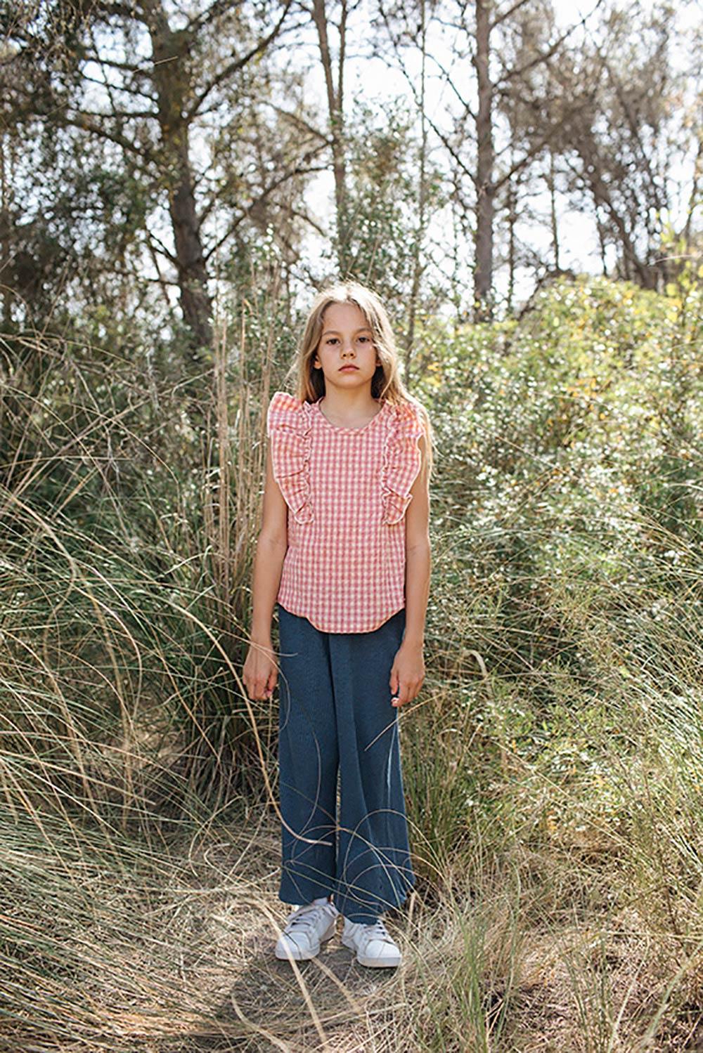 pantalón largo niña ancho azúl marino picnik barcelona