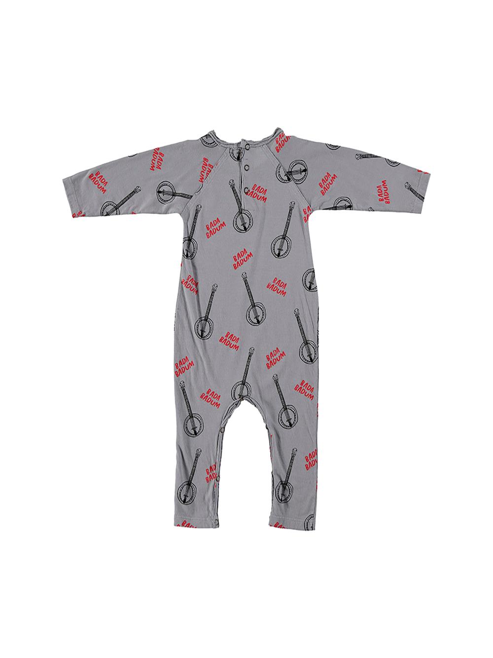 GRAY BABY MONKEY WITH GUITAR PRINT