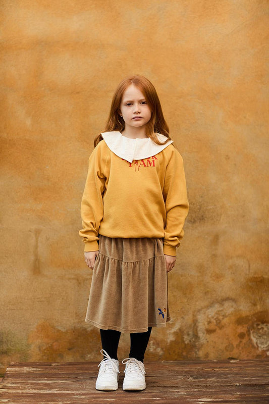 PICNIK TEAM NECK SWEATSHIRT MUSTARD YELLOW