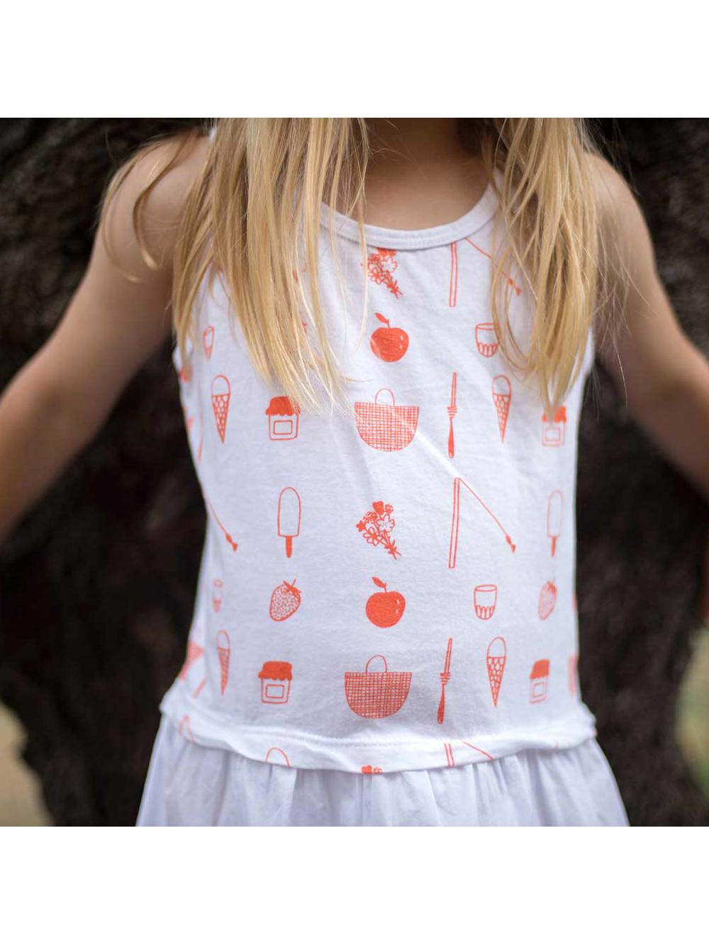 VESTIDO TIRANTES ESTAMPADO PICNIK BLANCO