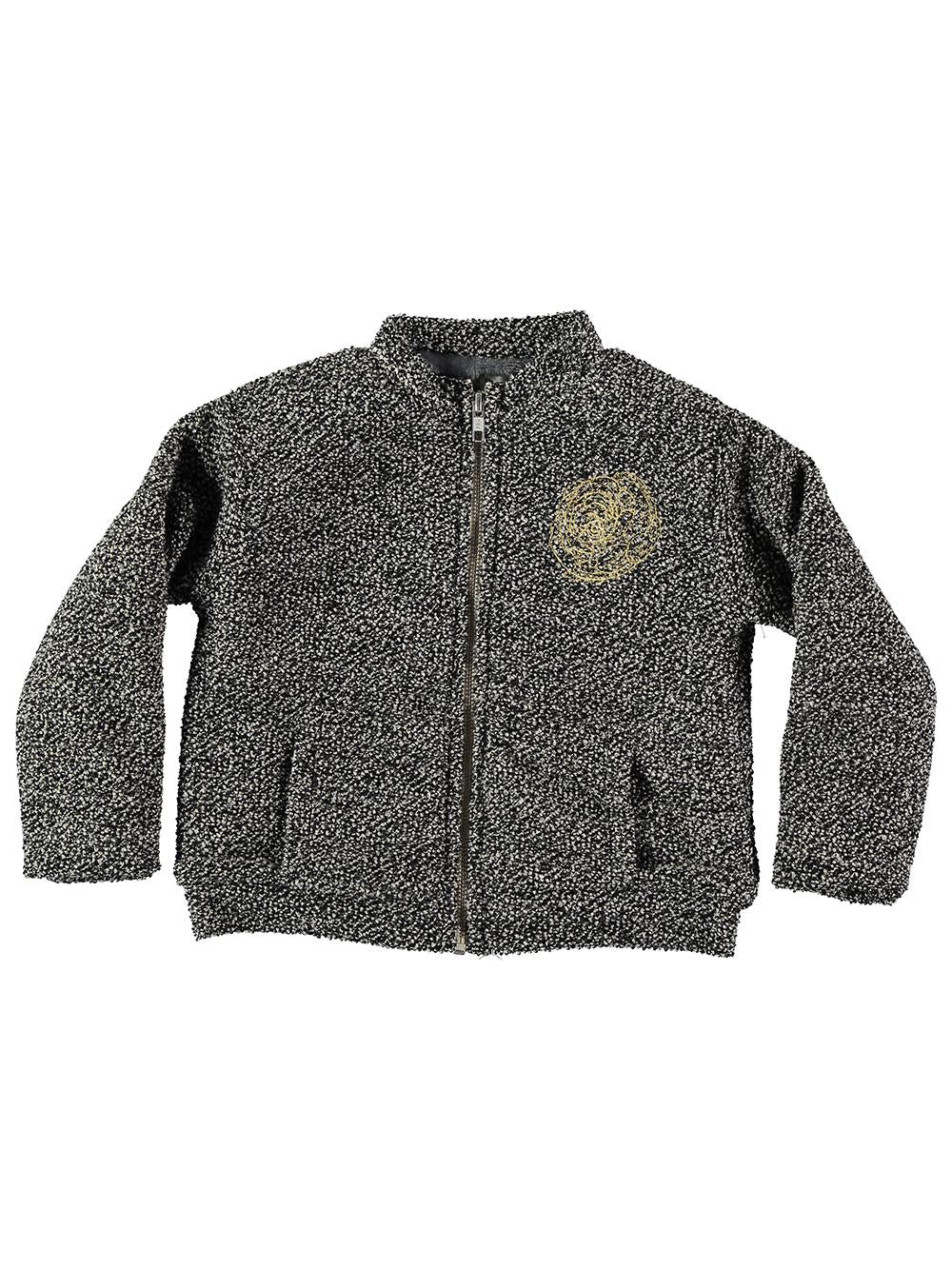 JERSEY CREMALLERA BORDADO ROSA GRIS VIGORÉ