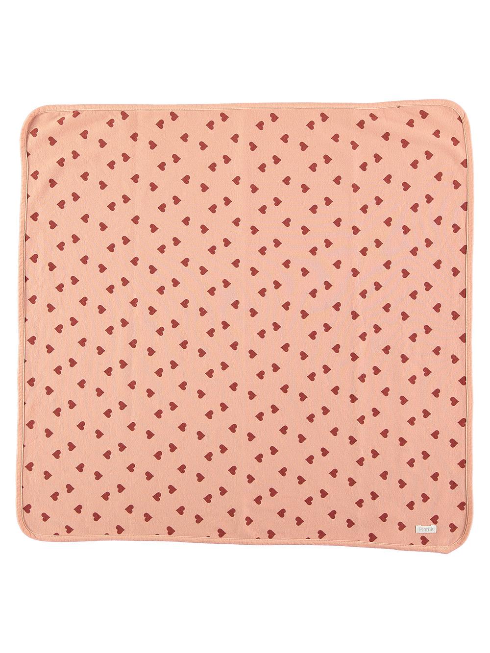MANTA BEBÉ ESTAMPADO CORAZONES ROSA CLARO
