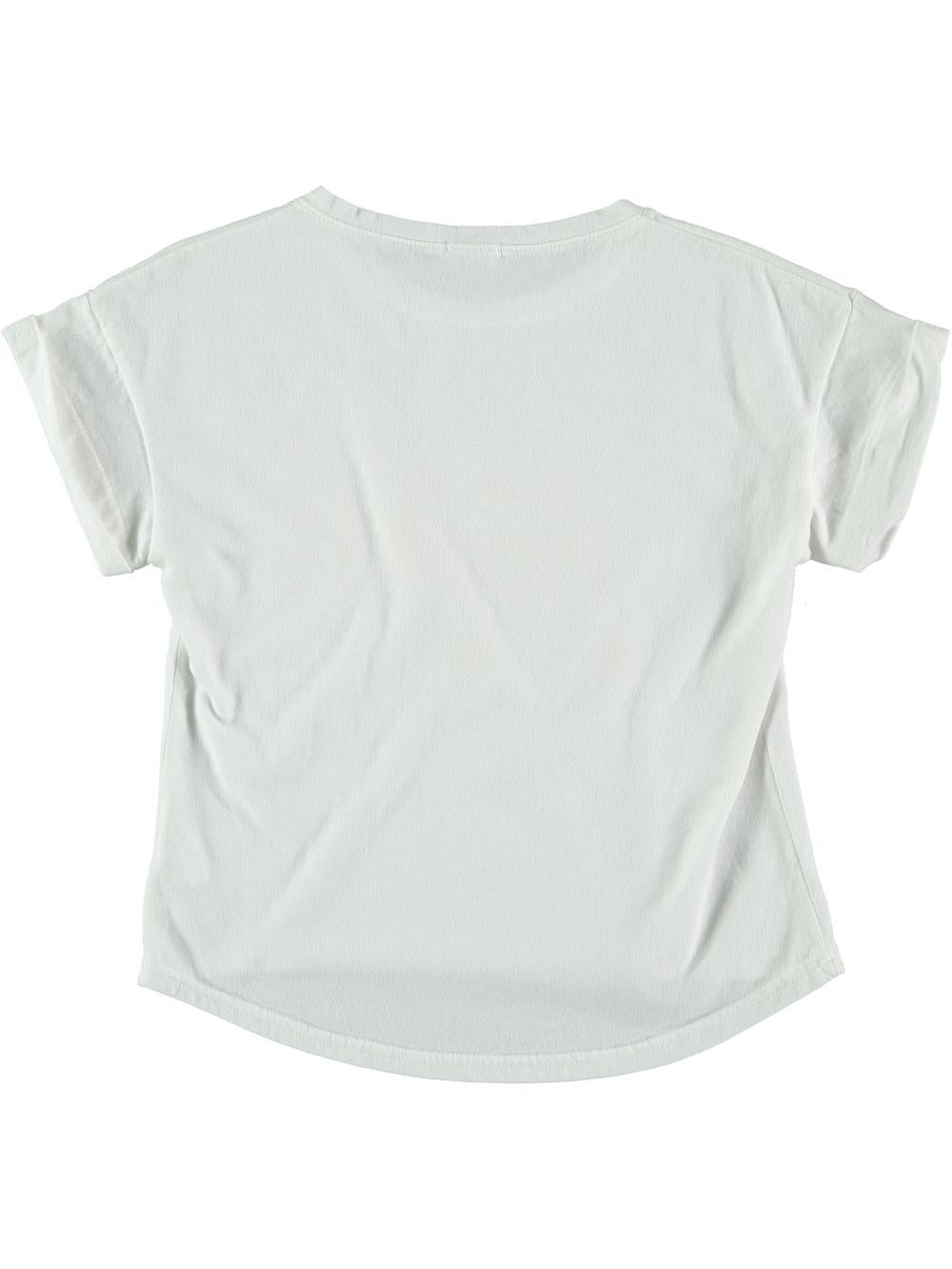 LA VIE FOLDED SHORT SLEEVE T-SHIRT IN WHITE PICNIK