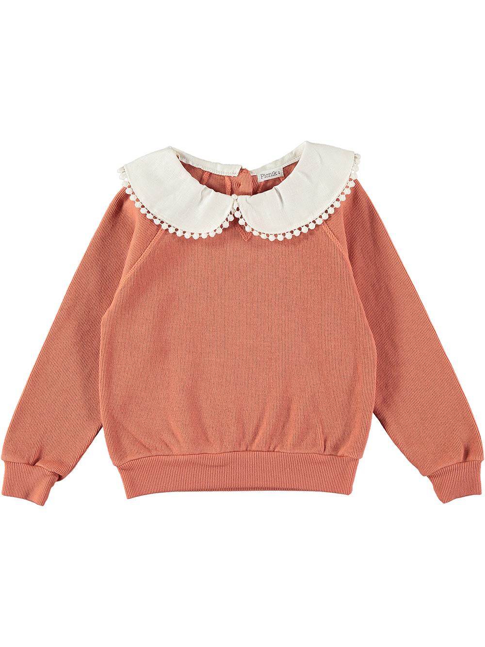 SUDADERA CORAL CUELLO BLANCO