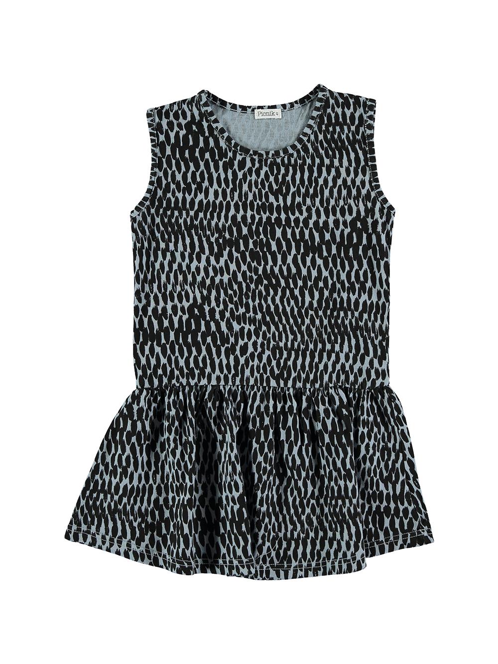 VESTIDO ANIMAL PRINT GRIS
