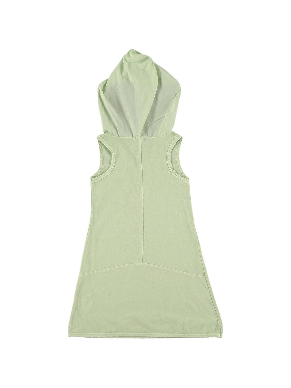 VESTIDO CAPUCHA NOTA PENTAGRAMA VERDE