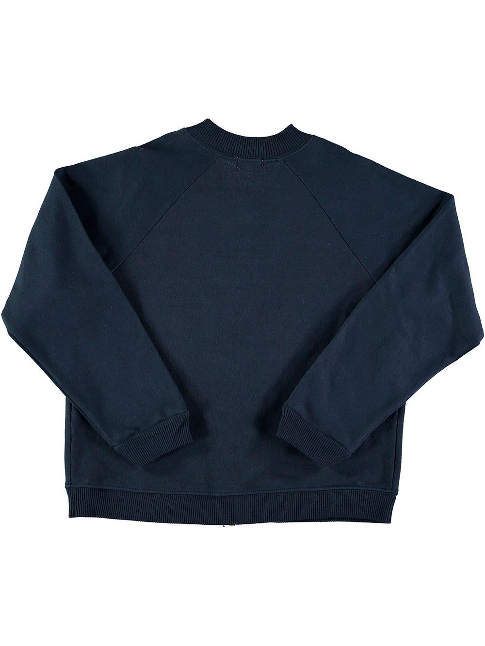 SUDADERA CREMALLERA BORDADO CROISSANT AZUL NOCHE