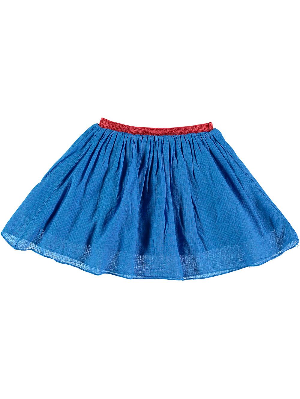 FALDA AZUL KLEIN GOMA ROJA FANTASIA