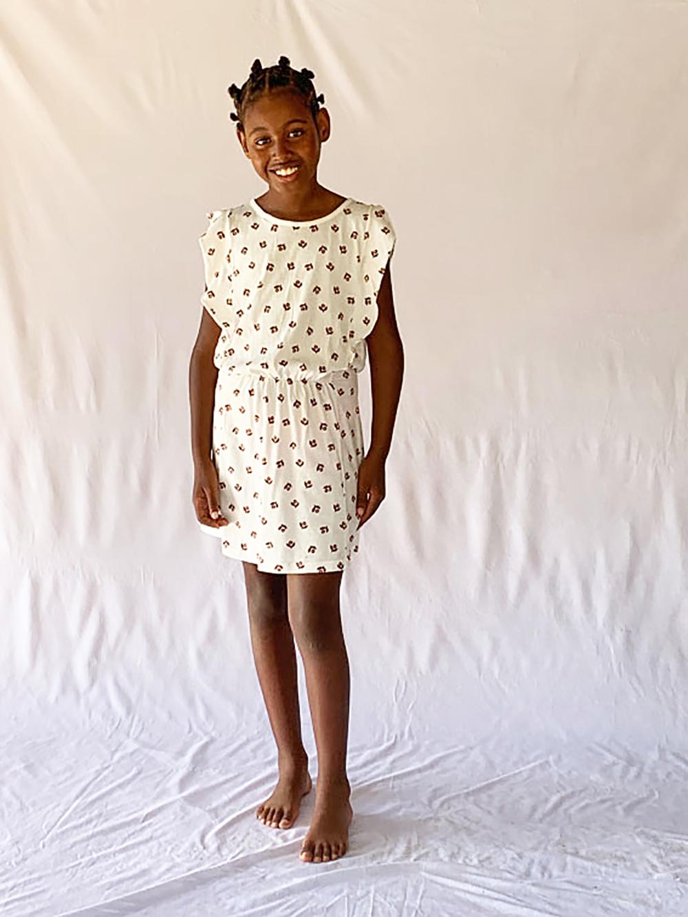 VESTIDO ESTAMPADO FLORES BLANCO