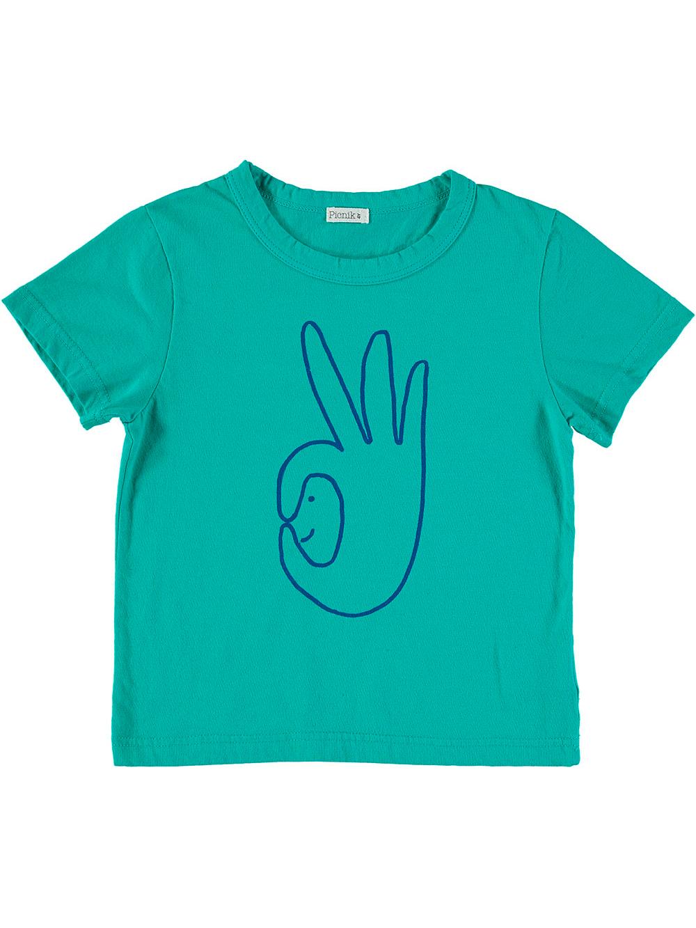 CAMISETA MANGA CORTA MANO CARA VERDE