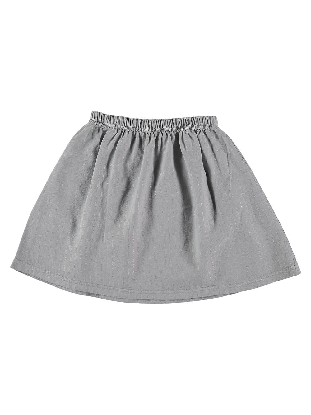 GRAY LUREX STRIPED SKIRT
