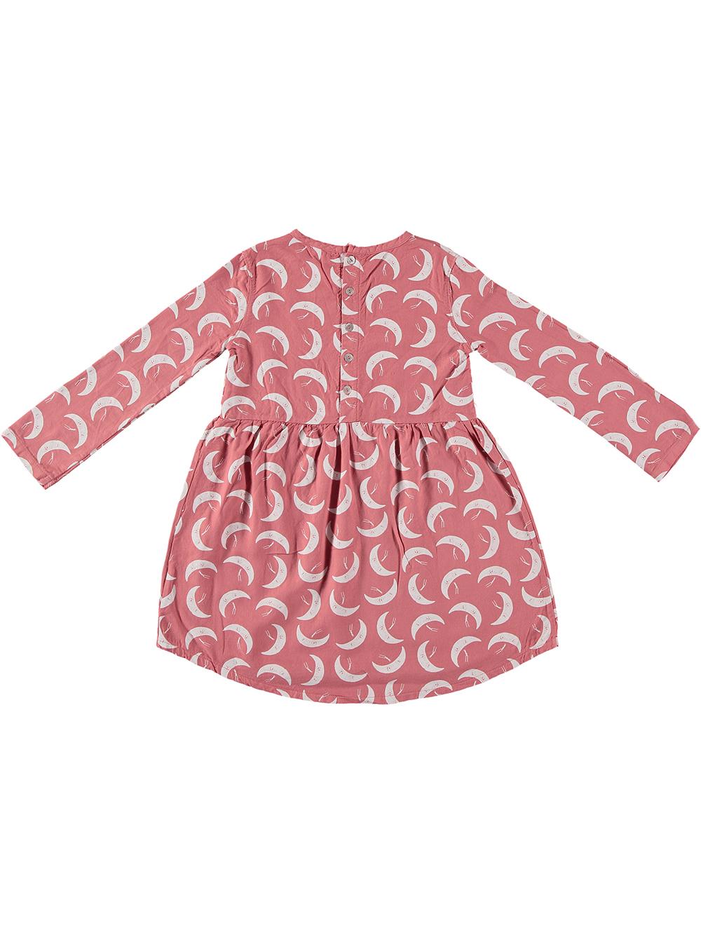 VESTIDO ESTAMPADO LUNAS COLUMPIOS CEREZA