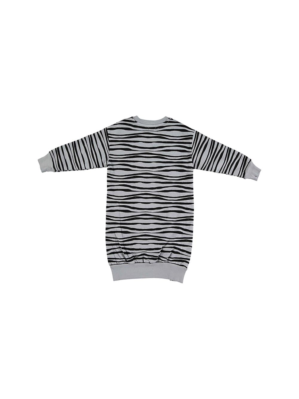 VESTIDO SUDADERA ESTAMPADO ZEBRA GRIS