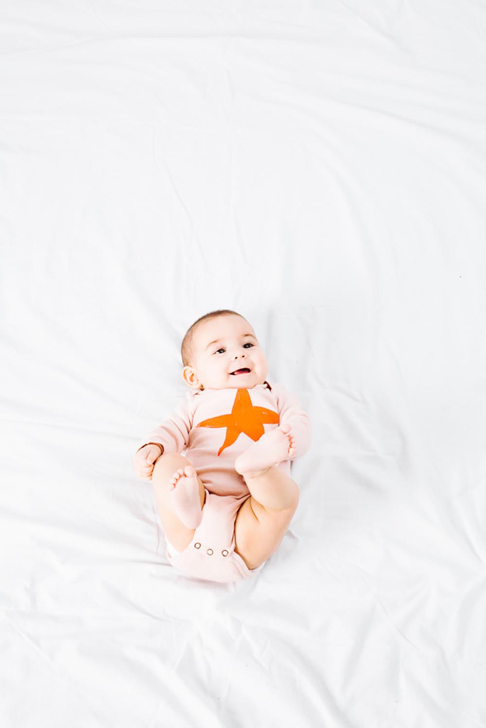 PINK STARFISH LONG SLEEVE BODYSUIT