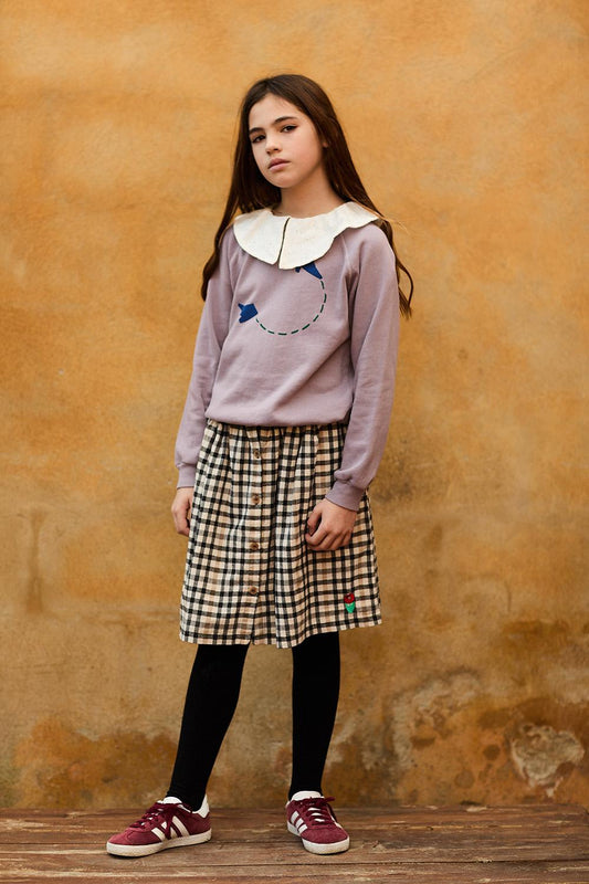 LILAC DANCER SHOES NECK SWEATSHIRT