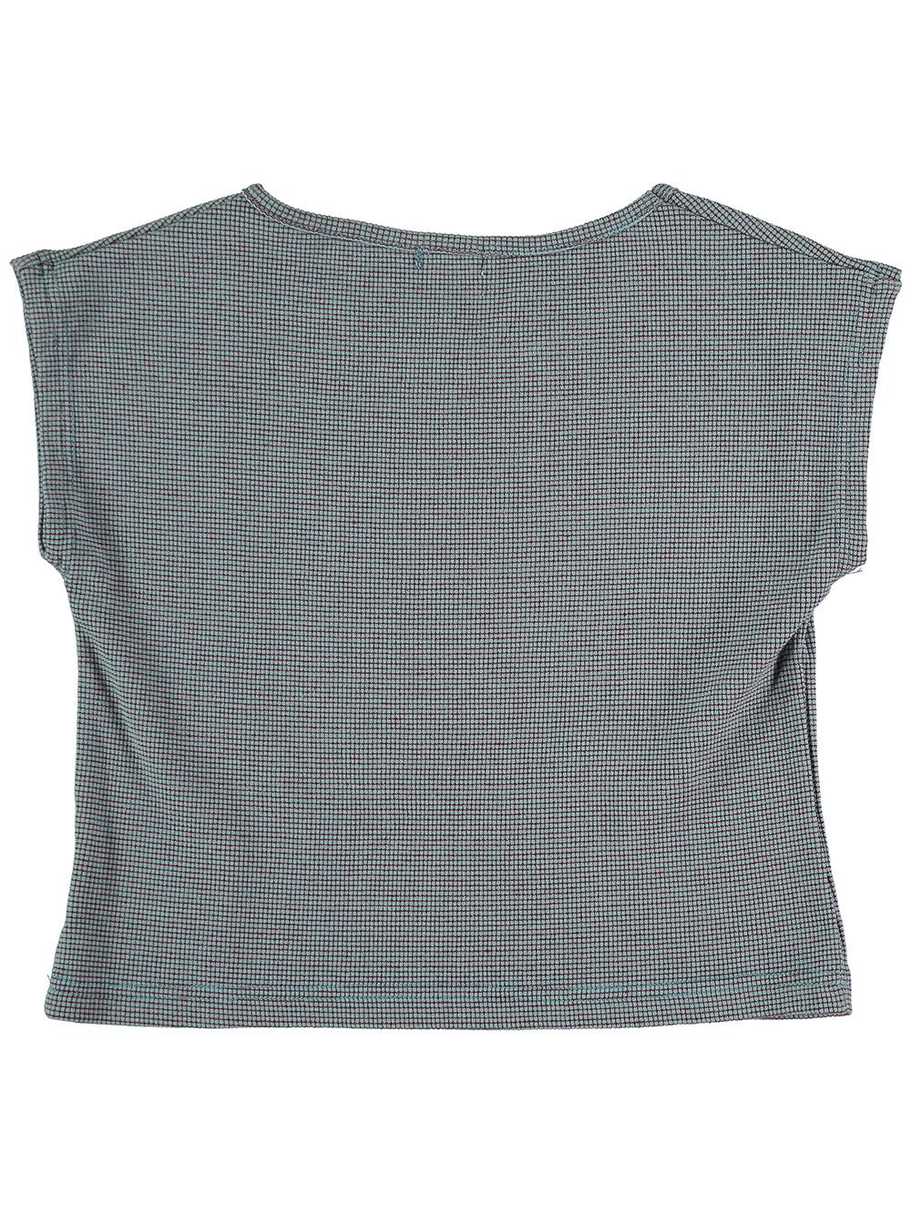 CAMISETA MANGA CORTA BORDADO BON VOYAGE RAYAS BLANCO Y MARRÓN