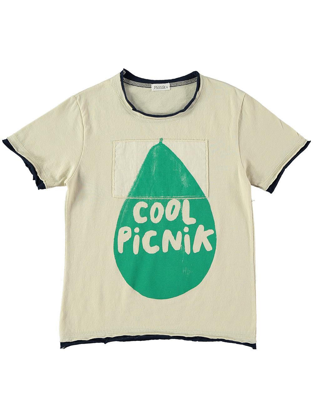CAMISETA BLANCO ROTO CUELLO A CONTRASTE