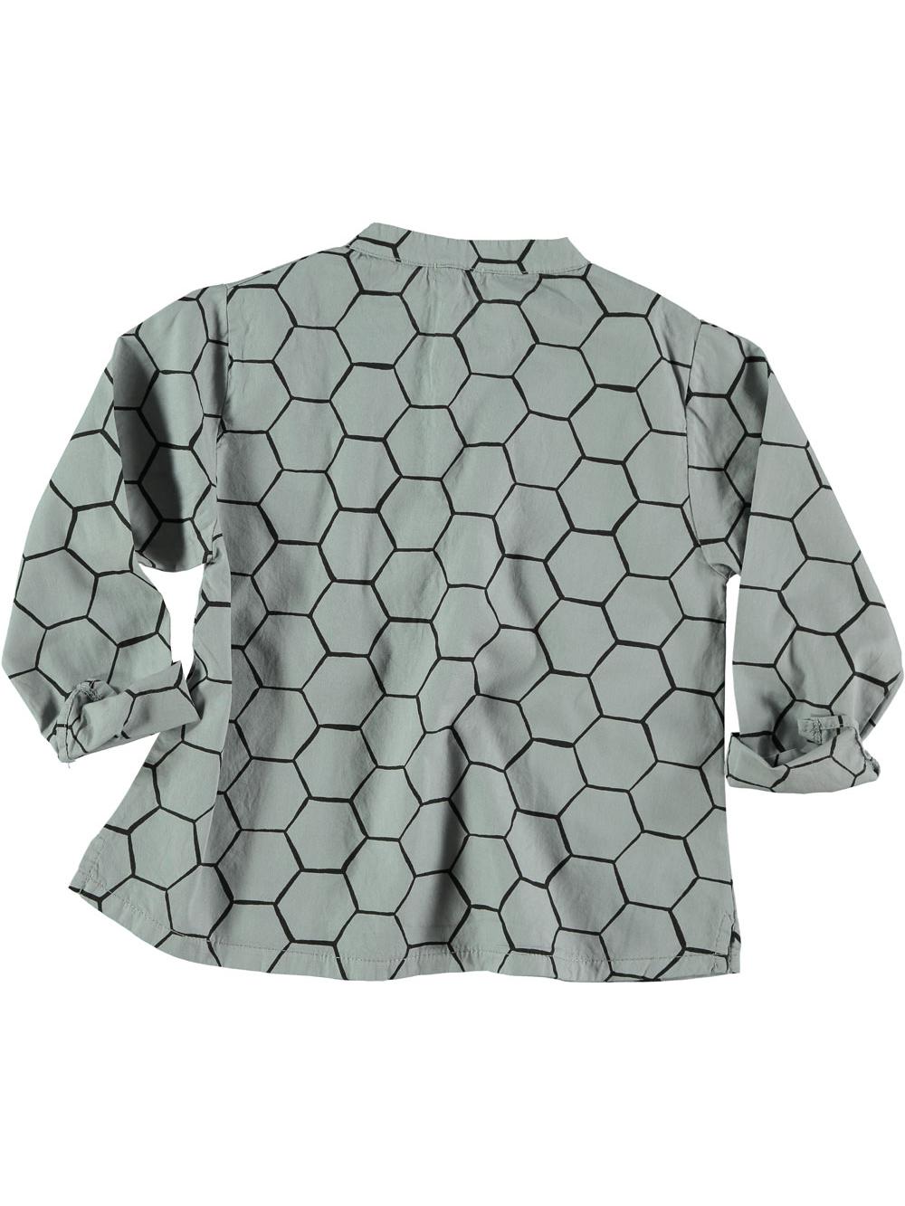 GRAY RHIVE PRINT LONG SLEEVE SHIRT