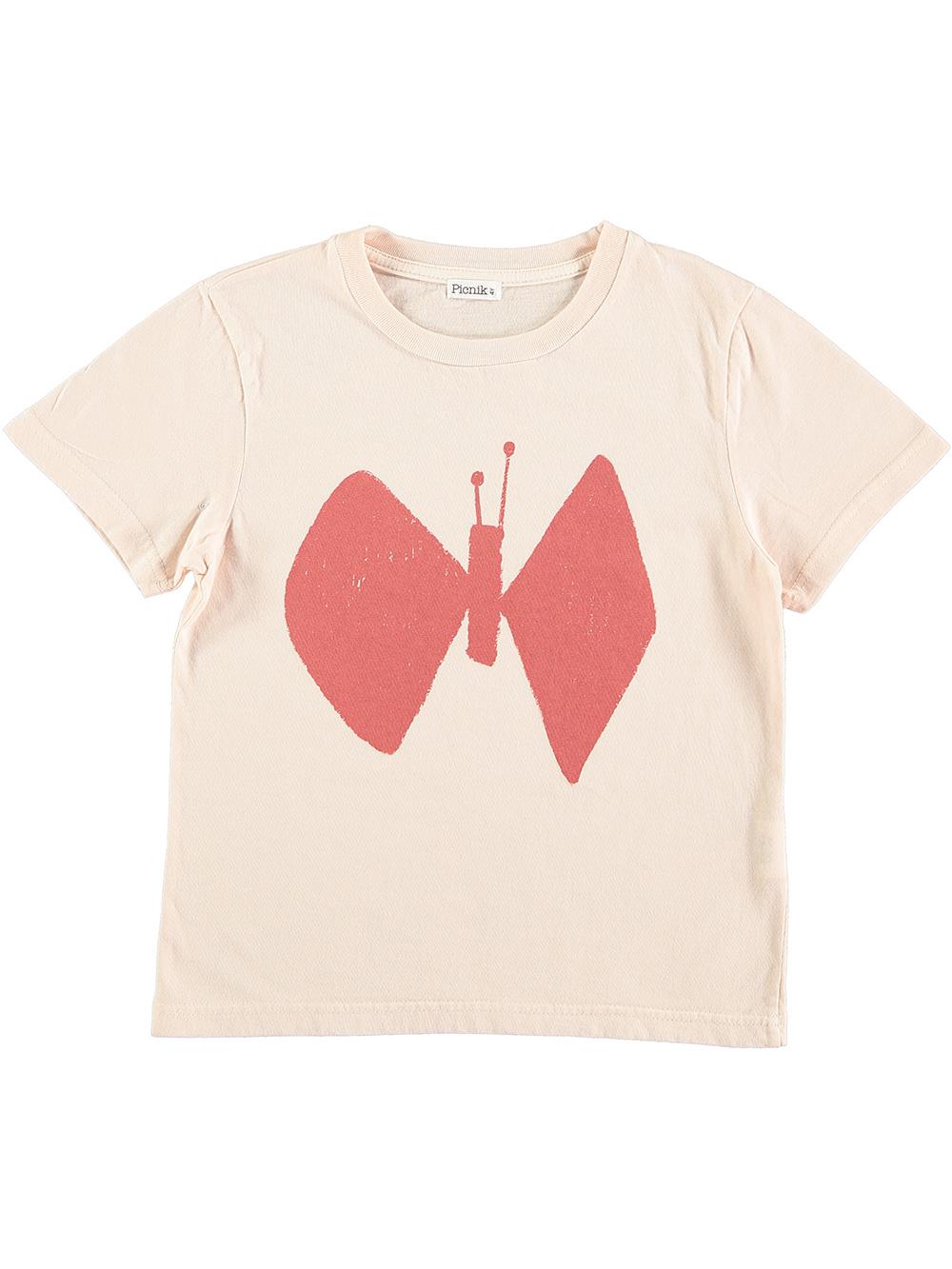 CAMISETA MANGA CORTA MARIPOSA ROSA