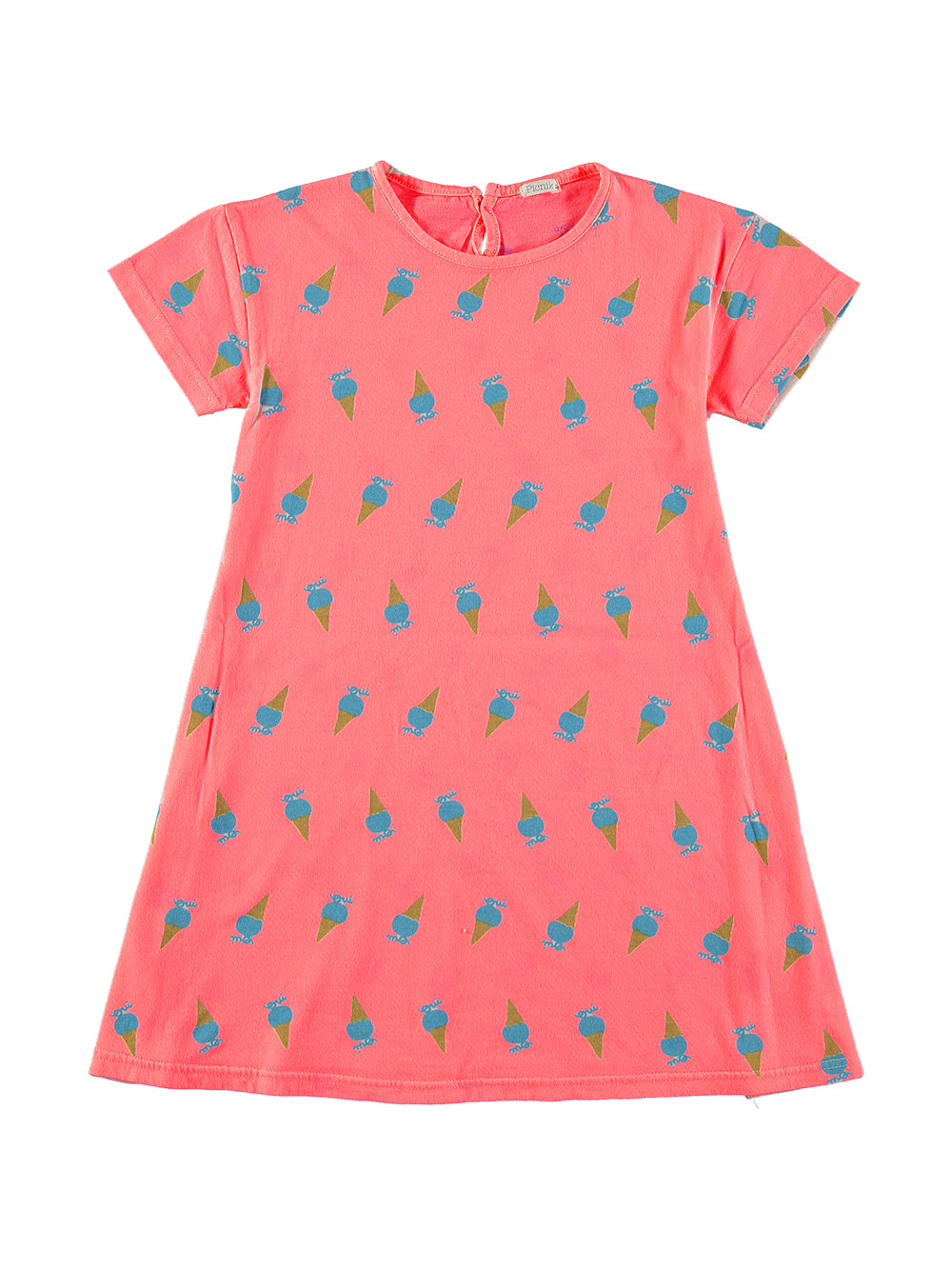 VESTIDO ROSA MANGA CORTA ESTAMPADO HELADOS