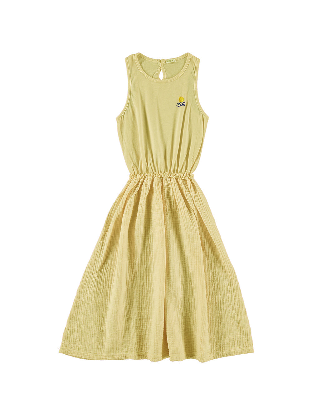 VESTIDO AMARILLO BORDADO SOL Y MAR