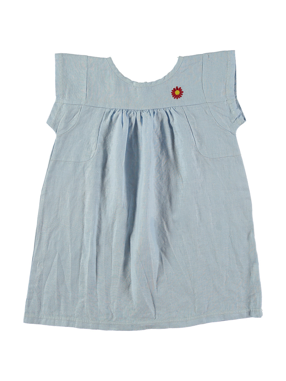 Vestido-niña-Lino-azul