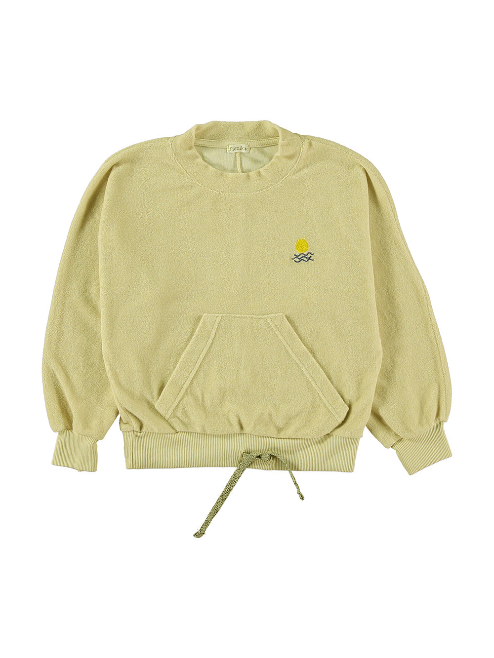SUDADERA AMARILLO BORDADO SOL Y MAR