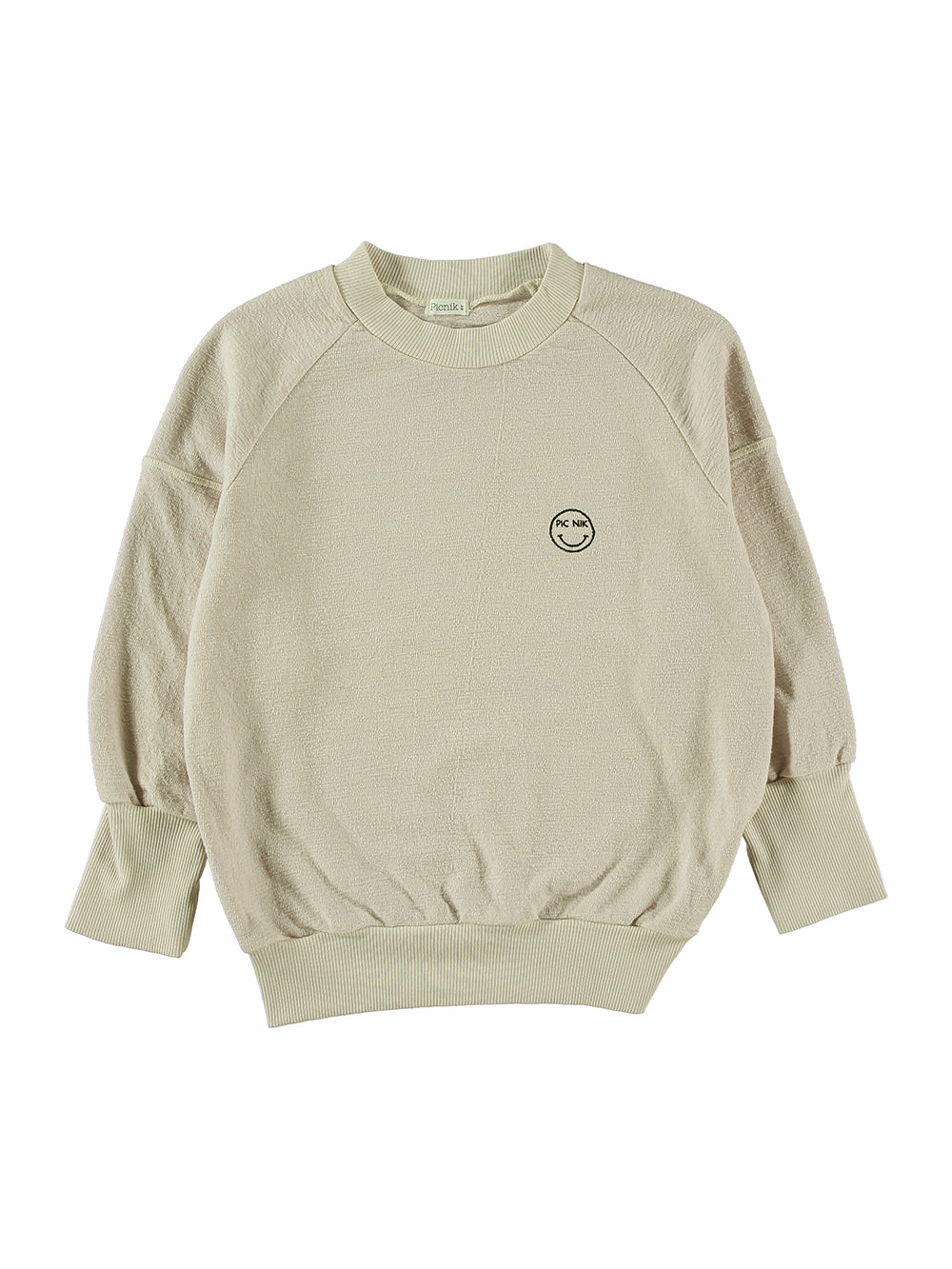 SUDADERA CAMEL CON BORDADO SMILE