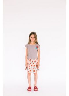 Kid T-SHIRT Girl-36% Cotton-36% Poliester 25% Viscous -3% Elastan-Knitted