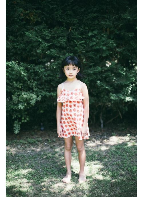 Kid  DRESS Girl-80% Cotton 20% linen- Woven
