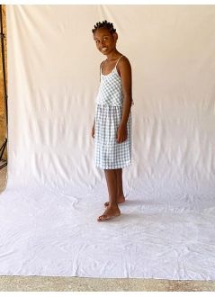 Kid DRESS Girl 50% Cotton 50% CV Linen -Woven