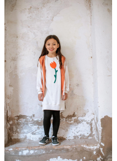 Kid  DRESS Girl-100% Organic Cotton- Knitted