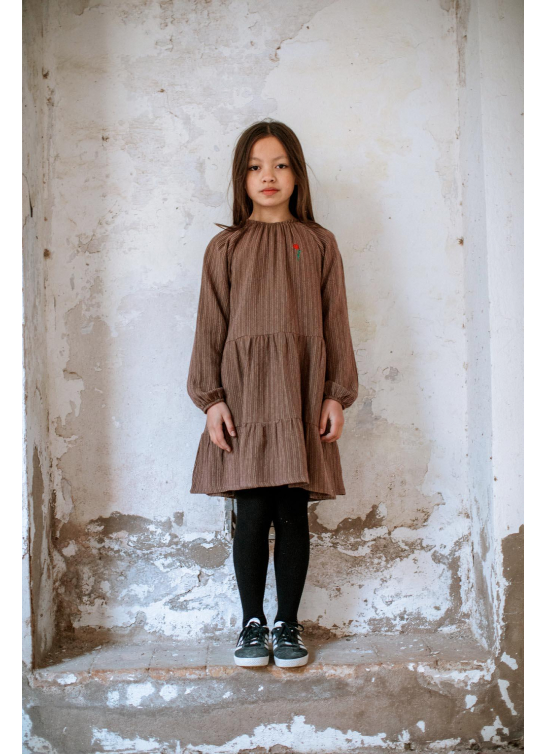 Kid  DRESS Girl- 50% CV-25% CO-25%PES- Woven