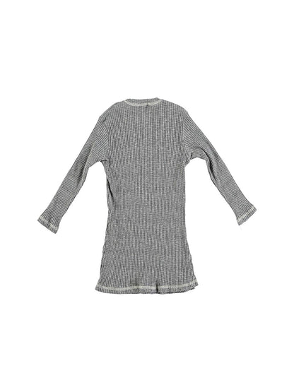 GRAY VIGORÉ T-SHIRT DRESS WITH TRIANGLE EMBROIDERY