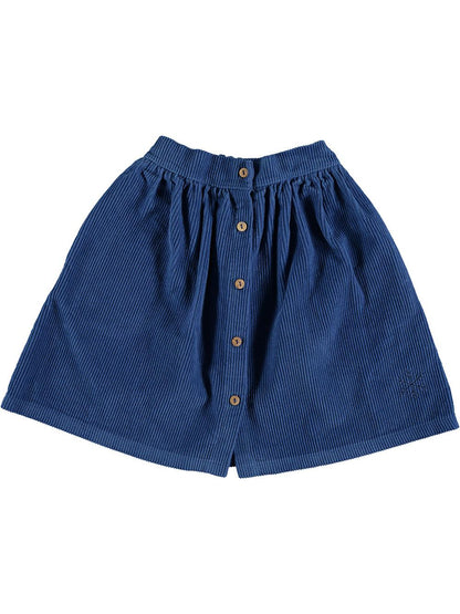 BLUE CORDUROY SKIRT