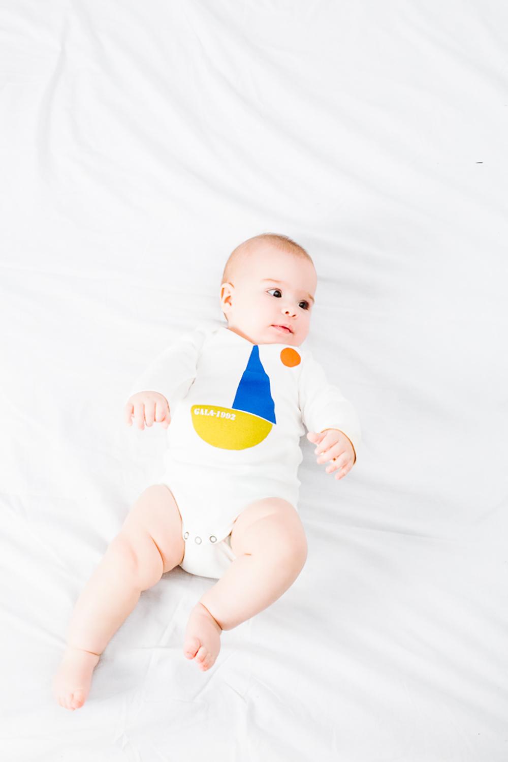 BOAT AND SUN WHITE LONG SLEEVE BODYSUIT