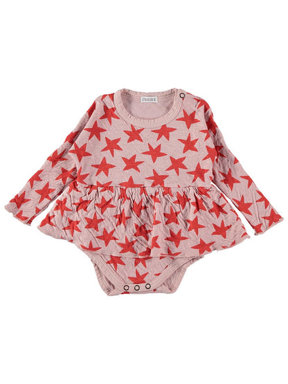 BODY FALDA ESTAMPADO ESTRELLAS ROSA