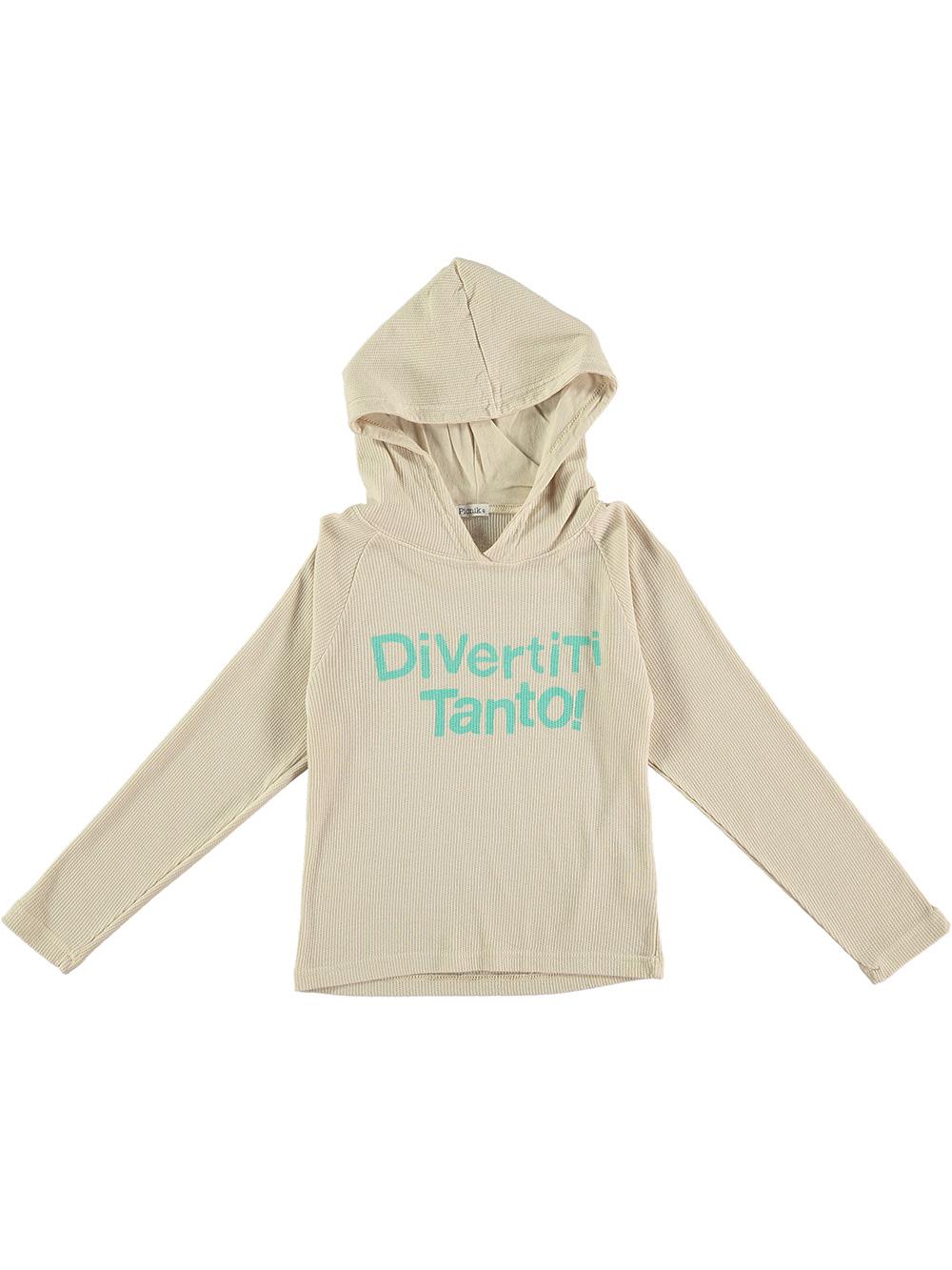 SUDADERA CAPUCHA DIVERTITI TANTO BLANCO ROTO